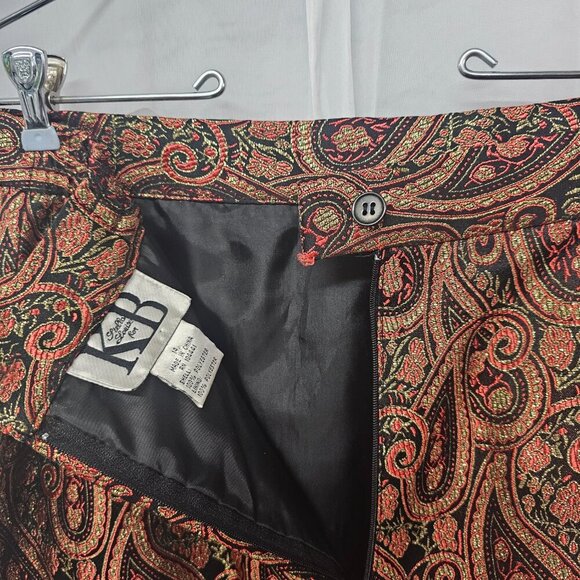 Vintage Stella Louise Skirt Brocade Goth Whimsigoth Orange 14 - Picture 6 of 10